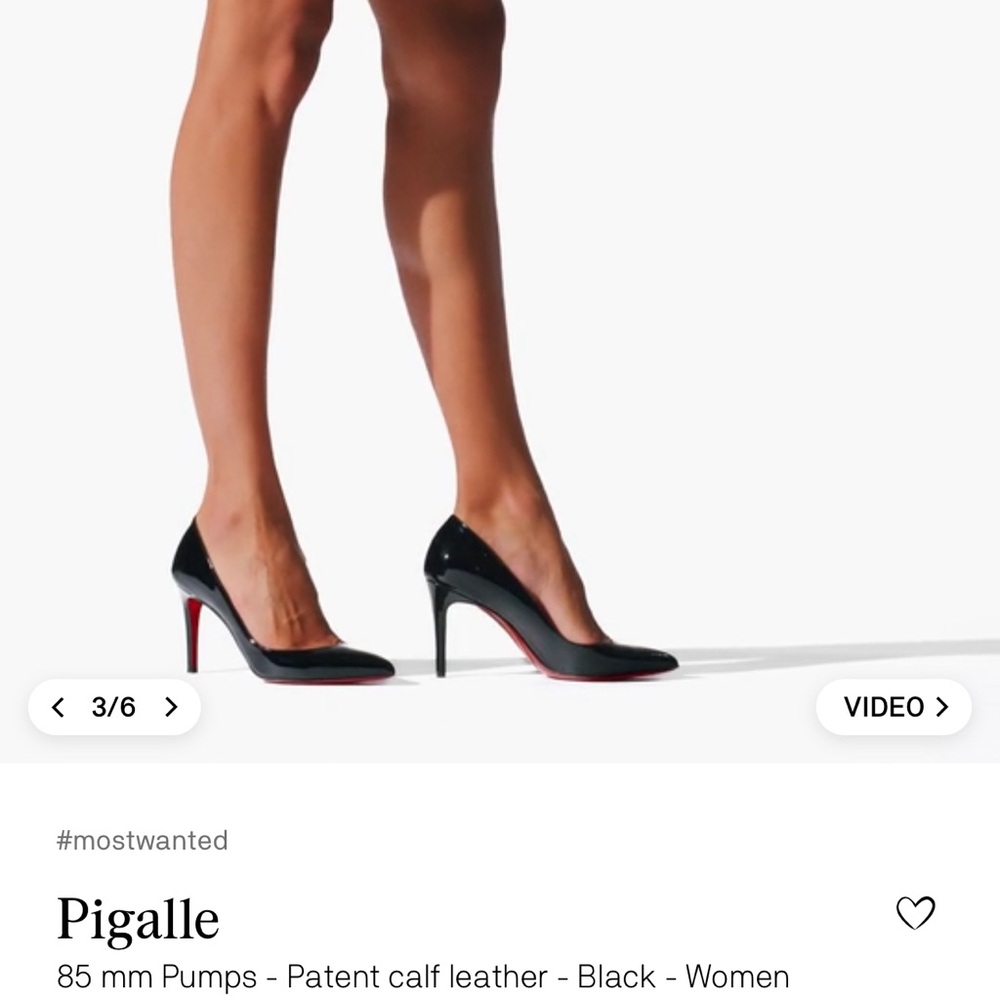 Black patent Christian Louboutin Pumps- Pigalle
